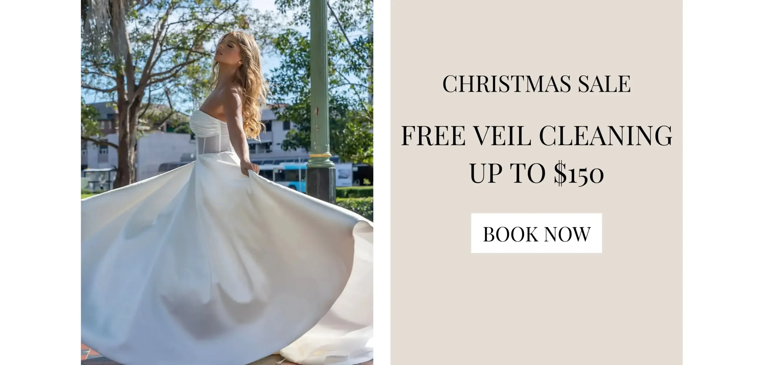 Wedding dress after cleaning