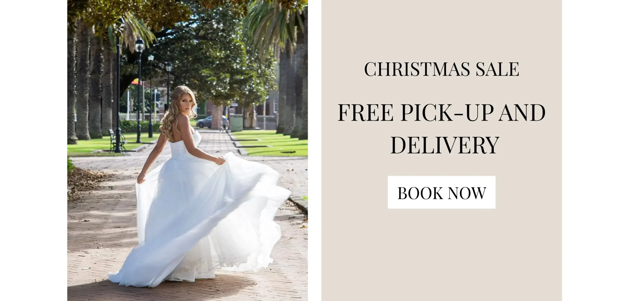 Bridal gown full width