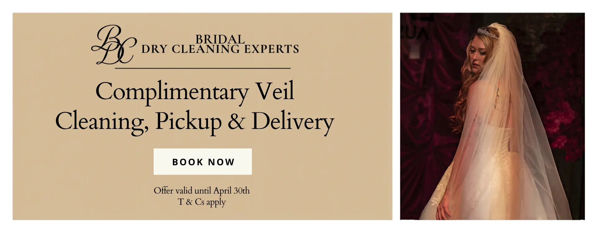 Wedding dress after professional cleaning