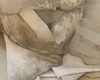 Mud and Dirt stain on a wedding gown